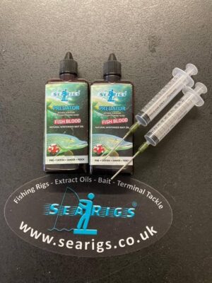 Pike & Catfish Dead baiting Natural Fishing Bait Oils x2 x125ml & 2 Syringe Pack