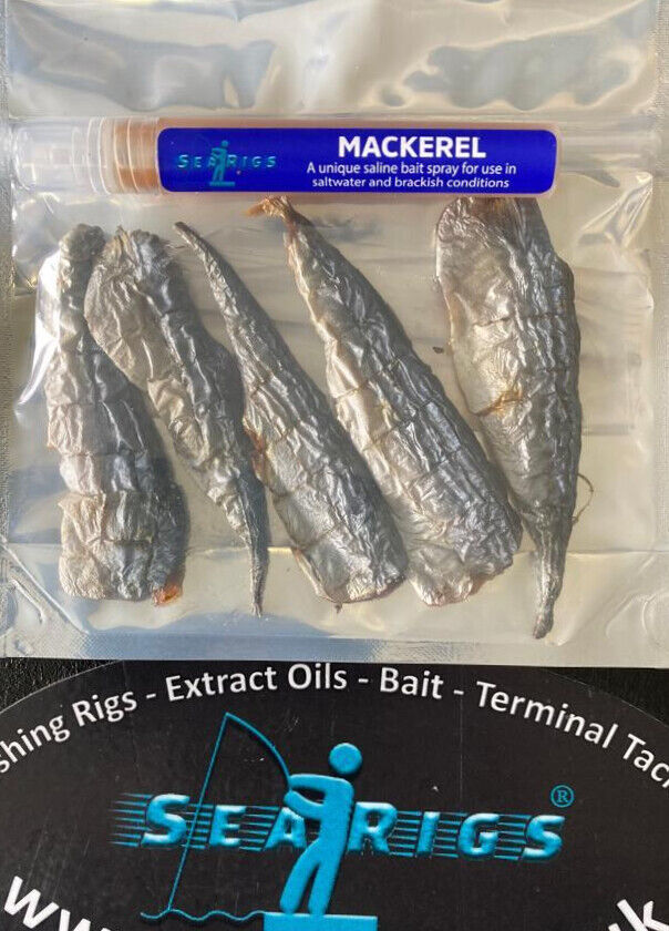 PRESERVED SEA FISHING BAIT - MACKEREL FILLETS - READY TO USE IN 10 - 20 MINUTES