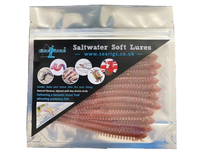 SEA FISHING LURES - ARTIFICIAL - RAGWORM (BROWN) 4 INCH x12 SOFT LURES PER PACK