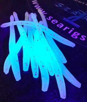 Searigs Glow in the Dark Soft Flavour Infused 4" (100mm) Finesse Bass Lures x12