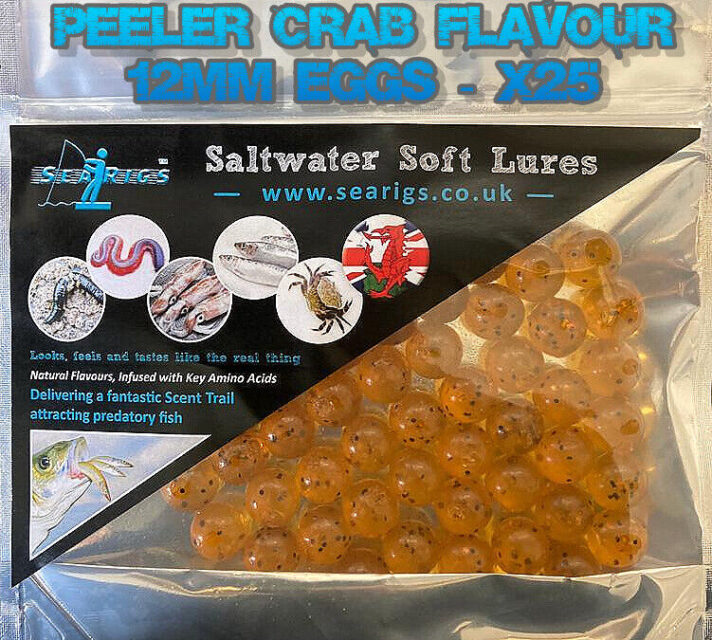 Peeler Crab Natural Flavoured Soft Bait Stops / Beads x25 Sea Fishing Lure