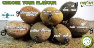 Carp Fishing Weights - Natural Flavoured - Eco Stone - Camouflaged sinkers