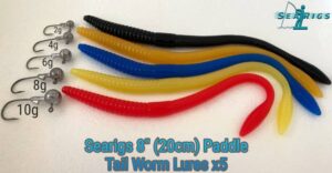 JIG HEAD BLACK LUGWORM - PEELER CRAB - MACKEREL - SQUID BASS POLLOCK BOAT LURES