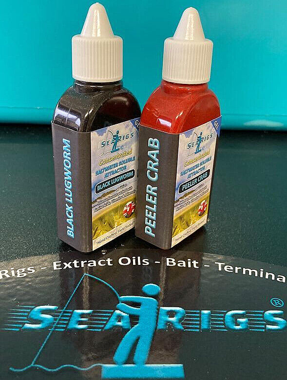 Black Lugworm & Peeler Crab Concentrated Saltwater Attractor Gels 2 x 50ml