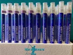 Sea Fishing Bait Sprays Peeler Crab Black Lugworm Ragworm Squid x2 you choose