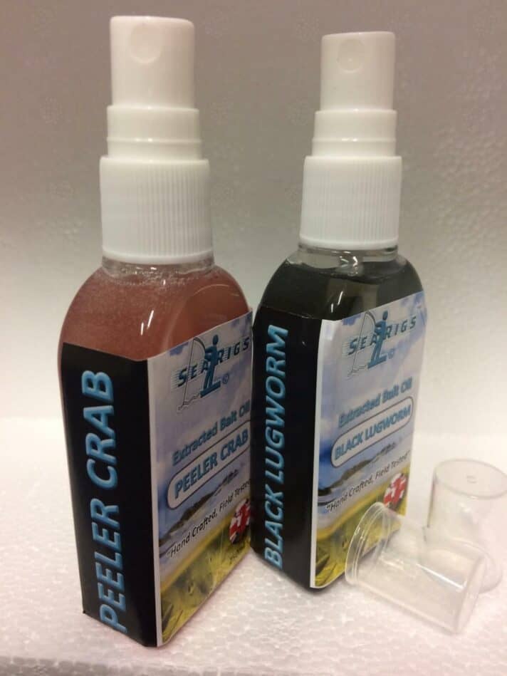 Sea Fishing - Bait Oil Spray 2 x Samples 50ml +1 x Pulley Pennel 3/0 +3/0 Rig
