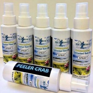 SALTWATER BAIT SPRAY - RAGWORM LUGWORM PEELER CRAB BLACK LUGWORM SQUID SANDEEL