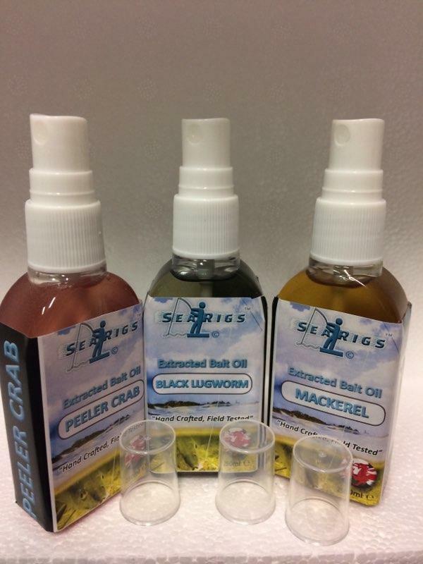 Sea Fishing Bait Oil - Natural Liquid Attractor 3 x 50ml - Concentrated Sprays
