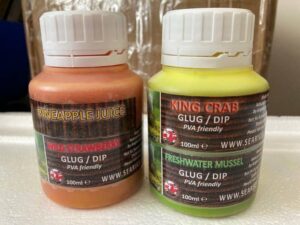 Natural Carp Dip / Glug Flavours 2 x 125ml Tubs With Amino Acids & Bait Smoke
