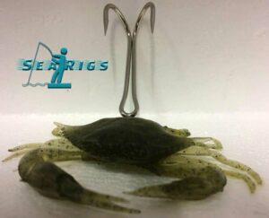 CRAB CART- PEELER CRAB - CRAB BAIT- SHORE CRAB - ARTIFICIAL CRAB 2 x CRAB LURES
