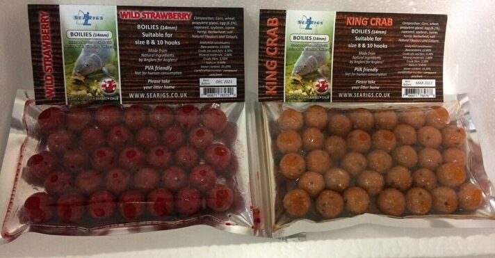 King Crab Ready Glugged "AMINO BOOSTED" Boilies - 14/20 PVA Friendly - Carp Bait