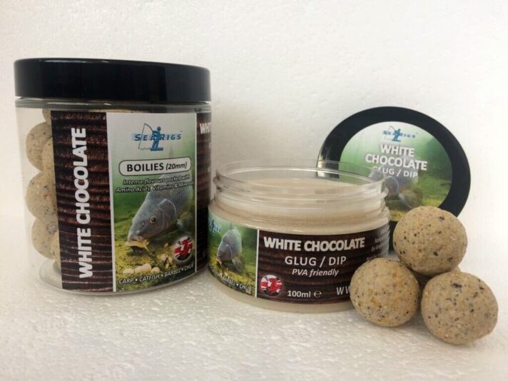 WHITE CHOCOLATE 20mm BOILIES WITH GLUG / DIP - MIX "N" MATCH YOUR FLAVOURS