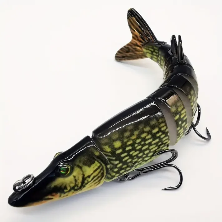 High-Resolution Predator Jointed Lures for Pike Fishing x 3