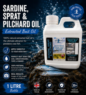 100% Pure Unrefined Sardine, Sprat and Pilchard Oil.