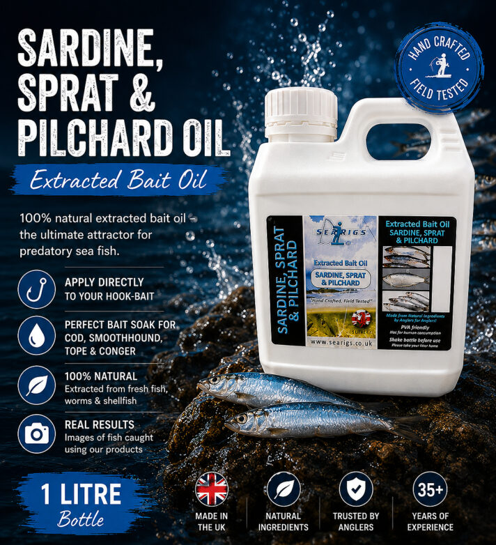 100% Pure Unrefined Sardine, Sprat and Pilchard Oil.