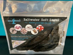 4" Black Lugworm Lures x12