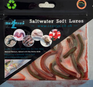 3" Ragworm Lures - Flavoured with Bait Oil for Sea Fishing