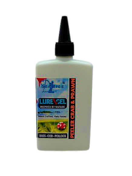 Natural Saltwater PEELER CRAB & PRAWN "Blood Infused" Lure & Hook bait booster Gel