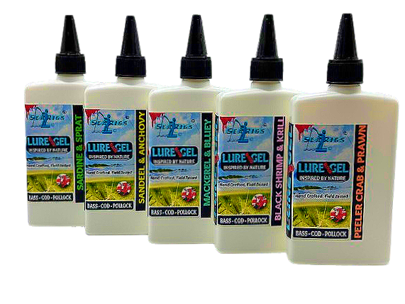 Natural Saltwater "Blood Infused" Lure & Hook bait booster Gels x5