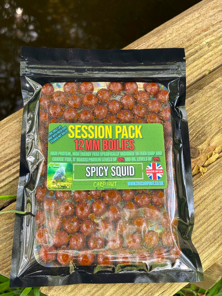 Spicy Squid Infused With Wild Garlic and Glugged Boilies 12mm Session 150g pack