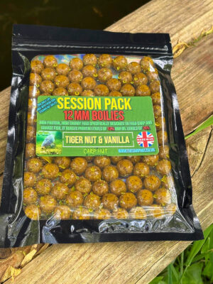 TIGER NUT Infused With VANILLA and Glugged Boilies 12mm Session Pack 90-100