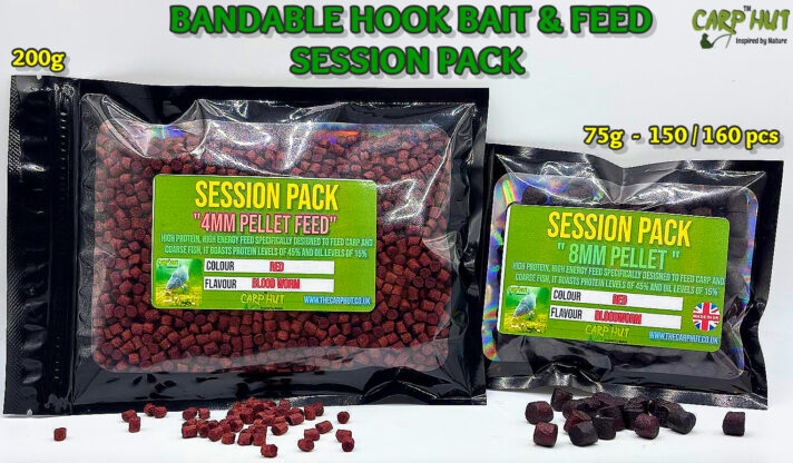Bloodworm Bandable Hard Vitamix 8mm Red Hook Bait Pellets & 4mm Feed