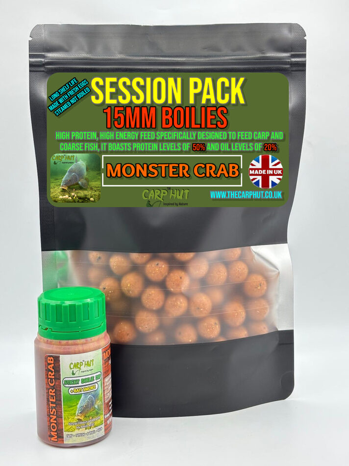 MONSTER CRAB 15mm BOILIES & GLUG LARGE SESSION PACK 95/100 CARP & TENCH (Copy)