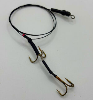 PIKE DEAD BAIT 40lb  COATED WIRE TRACE 2 SIZE 4 HOOKS X3 PACKS