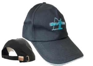 Searigs Black Branded Adjustable Sports Cap